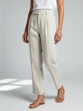 Polo Ralph Lauren Linen Wool Silk Blend Herringbone Weave Trousers Women 8